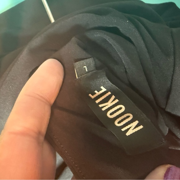 Revolve NOOKIE Belisse Gown Maxi Dress Black Size Large - Picture 3 of 4